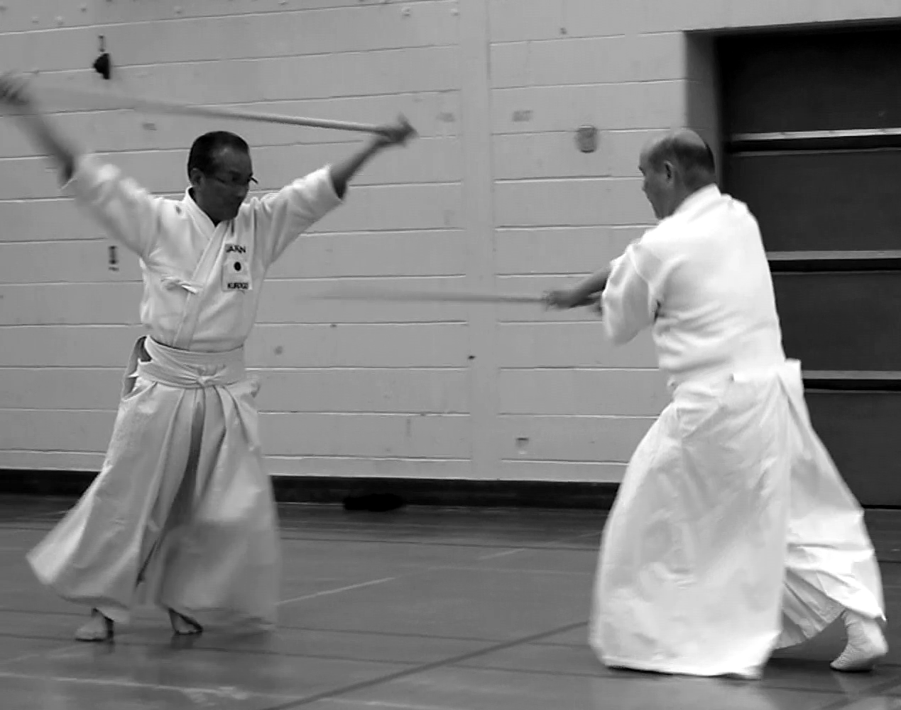 Kurogo sensei and Shiiya
        sensei jodo
